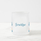 Niedlicher Happy Sun Cloud Regenbogen Cartoon Mattglastasse (Mittel)