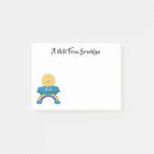 Niedlicher Happy Sun Cloud Regenbogen Cartoon Post-it Klebezettel (Vorderseite)