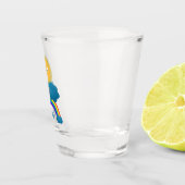 Niedlicher Happy Sun Cloud Regenbogen Cartoon Schnapsglas (Rechts)