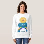 Niedlicher Happy Sun Cloud Regenbogen Cartoon Sweatshirt (Vorne ganz)
