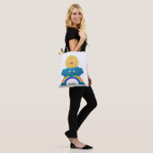 Niedlicher Happy Sun Cloud Regenbogen Cartoon Tasche (Am Model)