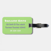 Niedlicher Happy Toucan lächelnder Cartoon Gepäckanhänger (Rückseite horizontal)