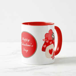 niedlicher Happy Valentinstag Tasse