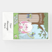 Niedlicher Häschen-Cartoon Banner (Horizontal)
