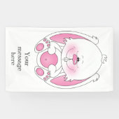 Niedlicher Häschen-Cartoon Banner (Horizontal)