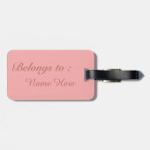 Niedlicher Häschennamenumbau Gepäckanhänger (Rückseite horizontal)