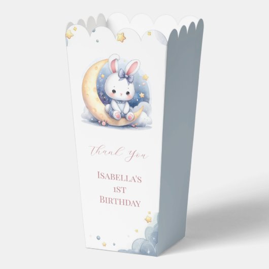 niedlicher Hase auf dem Mond Geschenkschachtel (Vorderseite)