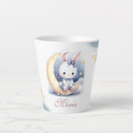 niedlicher Hase auf dem Mond Milchtasse