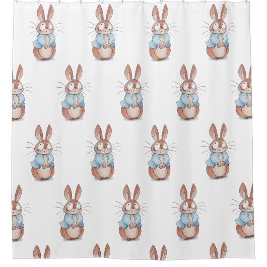 Niedlicher Hase Duschvorhang (Vorderseite)