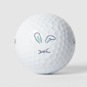 niedlicher Hase Golfball (Vorderseite)