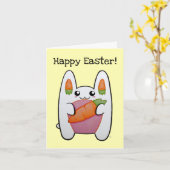 Niedlicher Hase - Happy Oaster Card Karte (Gelbe Blume)