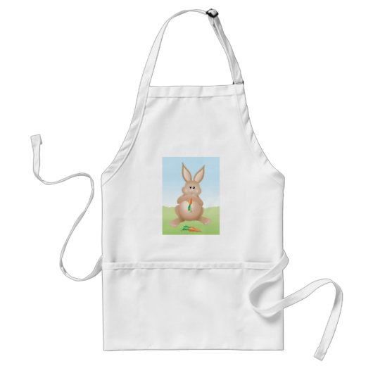 Niedlicher Hase isst Karotte Schürze (Vorne)