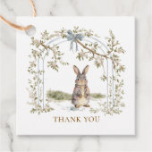 Niedlicher Hase Kaninchen Baby Shower Danke Geschenkanhänger (Vorderseite)