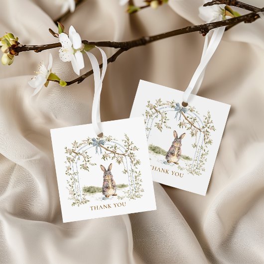 Niedlicher Hase Kaninchen Baby Shower Danke Geschenkanhänger