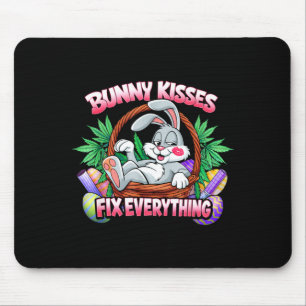 Niedlicher Hase Küsse reparieren alles lustiger Ha Mousepad