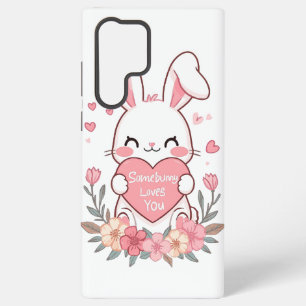 Niedlicher Hase mit einem Liebesherz Samsung Galaxy Hülle