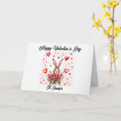 Niedlicher Hase mit Herzenskarte Karte (Gelbe Blume)