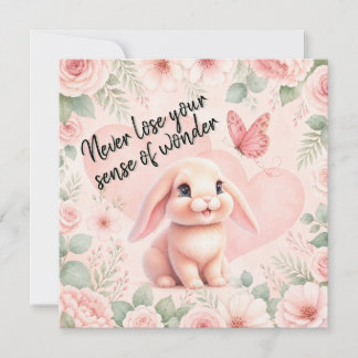 Niedlicher Hase 'n Schmetterling Karte