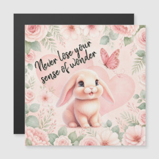 Niedlicher Hase 'n Schmetterling Magnet