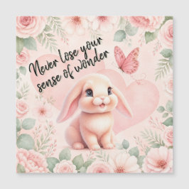Niedlicher Hase 'n Schmetterling Magnet