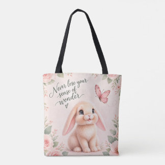Niedlicher Hase 'n Schmetterling Tasche