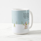 Niedlicher Hase Winter Kaffeetasse (VorderseiteRechts)