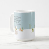 Niedlicher Hase Winter Kaffeetasse (Vorderseite Links)