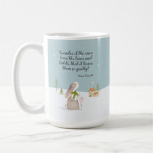 Niedlicher Hase Winter Kaffeetasse