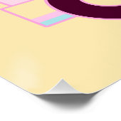 Niedlicher Hasen-Eis-Lkw, blau und rosa Poster (Ecke)