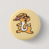 Niedlicher Hasen-Gelbkaninchen-Rundknopf Button (Vorderseite)
