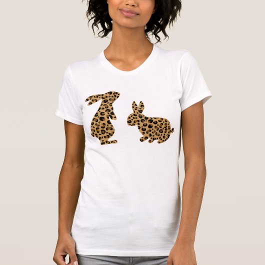 Niedlicher Hasen-Leoparden-OsterT - Shirt (Vorderseite)