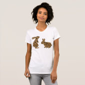 Niedlicher Hasen-Leoparden-OsterT - Shirt (Vorne ganz)