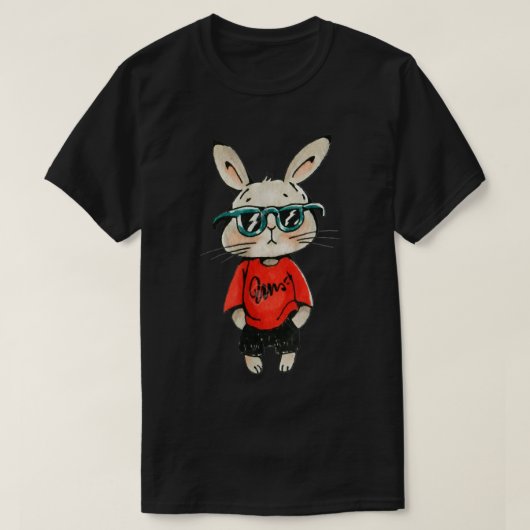 niedlicher Hasen-T - Shirt (Design vorne)