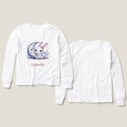 niedlicher Hasen- und Halbmond (Design Vorderseite & Rückseite)