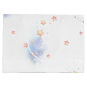 niedlicher Hasen- und Halbmond Große Geschenktüte (Rückseite)