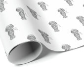 Niedlicher Hasenwurst Geschenkpapier (Rolleneckpunkt)