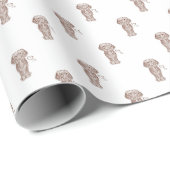 Niedlicher Hasenwurst Geschenkpapier (Rolleneckpunkt)