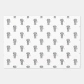 Niedlicher Hasenwurst Geschenkpapier Set (Vorderseite 2)