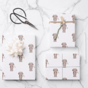Niedlicher Hasenwurst Geschenkpapier Set