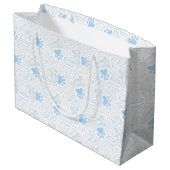 Niedlicher Hasenwurst Große Geschenktüte (Rückseite Schrägansicht)