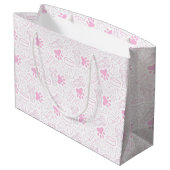 Niedlicher Hasenwurst Große Geschenktüte (Rückseite Schrägansicht)