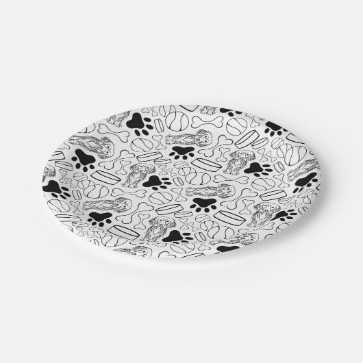 Niedlicher Hasenwurst Pappteller (Schrägansicht)