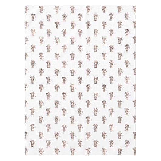 Niedlicher Hasenwurst Tischdecke (Vorderseite)