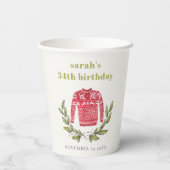 Niedlicher, hässlicher Winter Rot jeden Geburtstag Pappbecher (Rückseite)