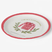 Niedlicher, hässlicher Winter Rot jeden Geburtstag Pappteller (Schrägansicht)