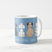 Niedlicher Haustier Dog Whimsical Modern Simple St Kaffeetasse (VorderseiteRechts)