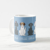 Niedlicher Haustier Dog Whimsical Modern Simple St Kaffeetasse (Vorderseite Links)