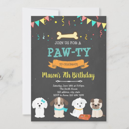 Niedlicher Haustier-Geburtshund-Dusche Einladung (Vorderseite)