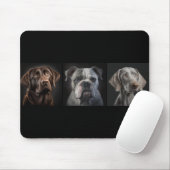 Niedlicher Haustier Hund 3 Foto kundenspezifisch Mousepad (Mit Mouse)