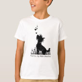 Niedlicher Haustier Yorkie Terrier Individuelle Na T-Shirt (Vorderseite)